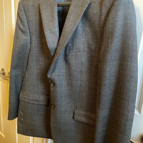 Ralph Lauren Wool Sport Coat, 42S Black Glen Plaid - Picture 8 of 11